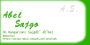 abel sajgo business card
